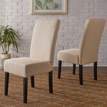 Load image into Gallery viewer, Upholstered Dining Chairs, Modern Fabric Dining Room Chair (Set of 2) - Beige