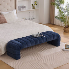 Load image into Gallery viewer, Modern Upholstered Armless Bed Bench With Channel Tufted Design