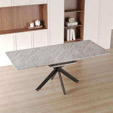 Load image into Gallery viewer, Modern Mid-Century Gray Dining Table Set With Extendable Design