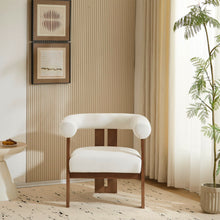 Load image into Gallery viewer, Modern Upholstered Round Arm Accent Chair With Upholstery