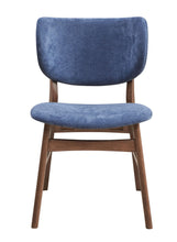 Load image into Gallery viewer, Upholstered Fabric Open Back Dining Side Chairs (Set of 2) - Blue