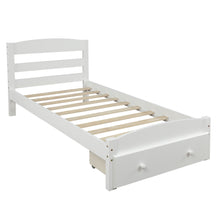 Load image into Gallery viewer, Platform Bed Frame With Storage Drawer And Wood Slat Support No Box Spring Needed