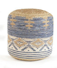 Load image into Gallery viewer, Jute Ottoman - Blue
