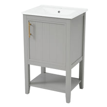 Load image into Gallery viewer, Modern Bathroom Vanity With Sink, Soft-Closing Door And Open Shelf