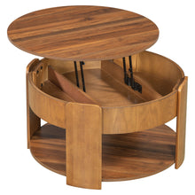 Load image into Gallery viewer, Round Lift Top Coffee Table With Hidden Storage