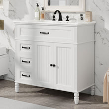 Load image into Gallery viewer, Bathroom Vanity With Sink, 2 Doors 2 Drawers, Freestanding Design