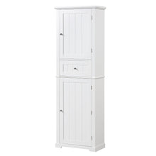 Load image into Gallery viewer, Tall Freestanding Bathroom Storage Cabinet With Drawer And Adjustable Shelf