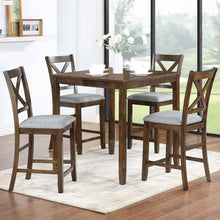 Load image into Gallery viewer, 5 Piece Dining Table Set, Wooden Dining Square Table Set For 4