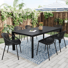 Load image into Gallery viewer, 7 Piece Dining Set With Stackable Chairs