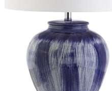 Load image into Gallery viewer, Urn Table Lamp With Drum Shade - Blue