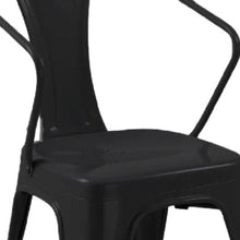 Load image into Gallery viewer, Metal Partially Open Back Dining Arm Chairs (Set of 4) - Black