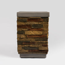Load image into Gallery viewer, Outdoor Propane Tank Holder Fire Pit Cover Side Table - Sandstone
