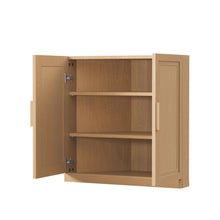Load image into Gallery viewer, Wood Corner Accent Cabinet - Natural