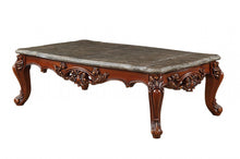 Load image into Gallery viewer, Marble Walnut Wood Coffee Table - Gray and Brown