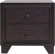 Load image into Gallery viewer, Two Drawers Solid Wood Nightstand - Espresso