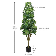 Load image into Gallery viewer, Realistic Faux Tree With Lifelike Foliage For Indoor And Outdoor Use - Green