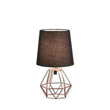 Load image into Gallery viewer, Copper Bedside Table Lamp With Empire Shade - Black