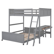 Load image into Gallery viewer, Full Over Full Bunk Bed With Desk
