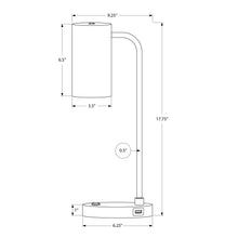 Load image into Gallery viewer, Lighting, Table Lamp, USB Port Included, Modern - Gray