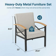 Load image into Gallery viewer, Outdoor Patio Armchair, All Weather (Set of 2)