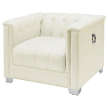Load image into Gallery viewer, Earline - Upholstered Track Arm Accent Chair - White