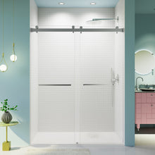 Load image into Gallery viewer, Frameless Double Sliding Shower Door In, Thick Tempered Glass, Reversible Installation