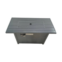 Load image into Gallery viewer, Propane Outdoor Fire Pit Table With Lid - Gray