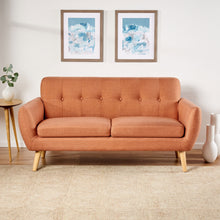 Load image into Gallery viewer, Modern Loveseat Sofa With Button Tufted Backrest