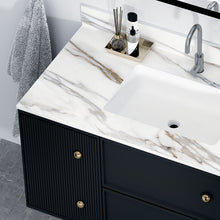 Load image into Gallery viewer, Elegant Vanity Top With Undermount Sink And Backsplash, Sintered Stone