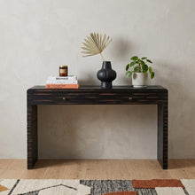 Load image into Gallery viewer, Double Pedestal Console Table With Two Drawers (738109) - Black