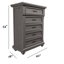Load image into Gallery viewer, 1 Piece Chest With Unique Legs - Antique Gray