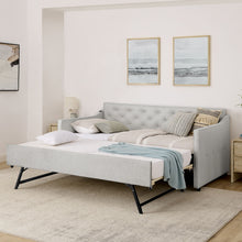 Load image into Gallery viewer, Daybed With Pop Up Trundle And USB Charging Armrest