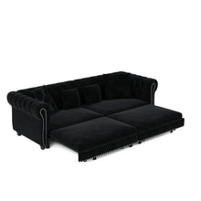 Load image into Gallery viewer, 3 In 1 Convertible Sleeper Sofa Bed With Movable Ottoman