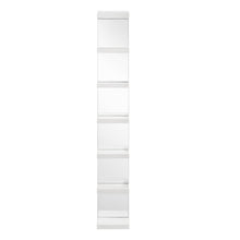 Load image into Gallery viewer, Glam Open Shelving Rack With Mirrored Back For Living Room - Cream / White