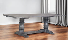 Load image into Gallery viewer, 88" Solid Wood Trestle Base Dining Table - Gray