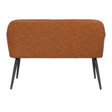 Load image into Gallery viewer, Daniella - Industrial High Back Bench - Black / Camel