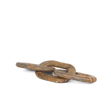 Load image into Gallery viewer, Marble Geometric Links Tabletop Sculpture - Brown