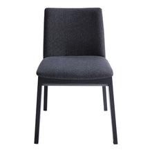 Load image into Gallery viewer, Upholstered Fabric Dining Side Chairs (Set of 2) - Charcoal / Black