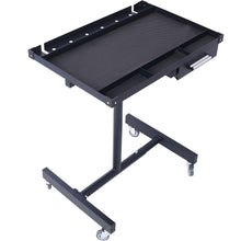 Load image into Gallery viewer, Adjustable Tear Down Work Table With Drawer For Garages, Repair Shops, And Diy, Portable, (4) 2.5" Swivel Casters, 220 Pound Capacity, Rubber Corners, Heavy Duty Steel
