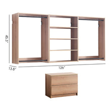 Load image into Gallery viewer, Devi - Wall Mounted Wood Closet System With Modular Units