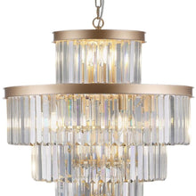 Load image into Gallery viewer, Multi Light Metal Chandelier With Shades - Gold