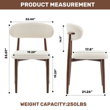 Load image into Gallery viewer, Upholstered Dining Chairs For Dining Room (Set of 2) - Beige