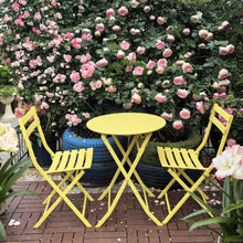 Load image into Gallery viewer, 3 Piece Patio Bistro Set Of Foldable Round Table And Chairs