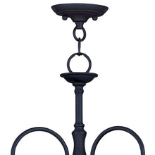 Load image into Gallery viewer, 15" Three Light Metal Dimmable Chandelier With Shades - Black