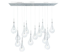 Load image into Gallery viewer, Bulb Multi Light Transparent Metal Dimmable Chandelier With Shades - Silver / Clear