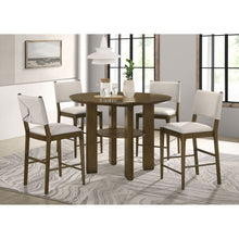 Load image into Gallery viewer, Crispin - 5 Piece Counter Height Dining Set With Upholstered Chairs - Brown