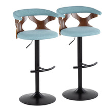 Load image into Gallery viewer, Gardenia - Contemporary Adjustable Barstool, Swivel With Rounded T Footrest (Set of 2)