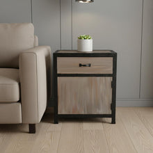 Load image into Gallery viewer, Solid Wood End Table With Drawer - Brown
