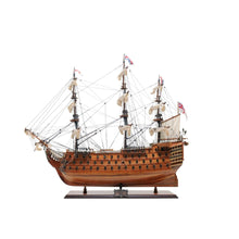 Load image into Gallery viewer, Hand Painted HMS Victory Exclusive Edition Model Boat - Brown