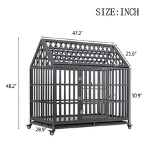 Load image into Gallery viewer, Heavy Duty Dog Crate Lockable Wheels